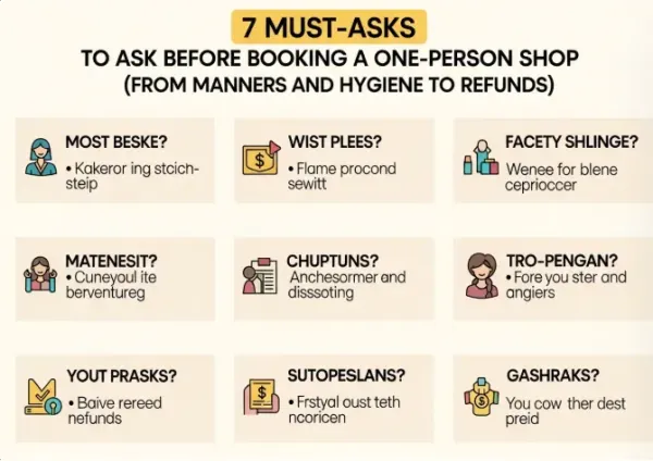1인샵에서 예약 전에 꼭 물어봐야 할 질문 7가지 (매너, 위생, 환불까지)